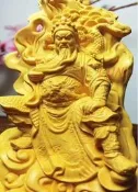 黃楊木 關公 關聖帝君 雕裝 佛像雕刻 擺件 精雕 工藝品 居家 風水 鎮宅 客廳 辦公室 風水 汽車 遊覽車