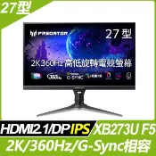 ACER Predator XB273U F5 電競螢幕(27吋/QHD/360hz/IPS)