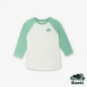 Roots女裝- COOPER BASEBALL 長袖上衣-綠色