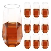 【鑽石形酒杯】9oz 金色邊 葡萄酒杯 香檳杯 威士忌杯 威士忌酒杯 小酒杯 調酒杯 造型酒杯 創意酒杯 家庭酒吧 婚禮