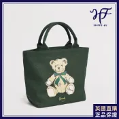 【HF】Harrods英國代購 正品 哈洛德 25年新款 泰迪熊亨利帆布手提包 緞帶蝴蝶結小熊手提袋 休閒質感購物袋