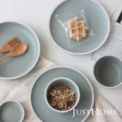 【Just Home】陶瓷盤 盤子 餐盤 牛排盤 8寸 點心盤 西餐盤 陶瓷碗盤 條紋盤 圓盤 碗盤 6吋 10吋盤