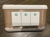 奇酷拼 Wuliga, 118適台灣規格 正品玫瑰金色 三開雙切118型 大按鍵 電源開關面板按鈕牆壁開關電燈開關