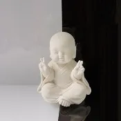 淨念吉祥小沙彌之一笑 - 居家裝飾, 辦公室小物 擴香石含
