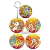 Disney Pixar Fluffy【甜食系列】爆米花透明款立體球型拼圖鑰匙圈24片-HPD0124194