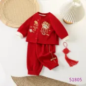 淘淘屋百貨商場 春秋新款漢服套裝兒童國風過年新年拜年男女寶寶周歲禮服抓周唐裝(鑫弘-萌寶童裝)可開發票