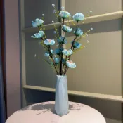 『臺現』 100%正品ins風粉碟花仿真花擺件帶花瓶高級杜鵑花假花束插花客廳餐桌裝飾