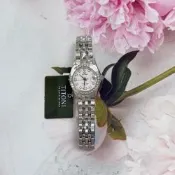 TITONI 梅花錶 時尚不鏽鋼鑽框機械腕錶-女錶(726S-DBS-007)24.5mm