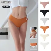 (店+)【Cavensi】M-2XL大尺碼 無尷尬線涼感無痕丁字褲 緊身褲瑜珈褲必備 抗菌高衩 冰絲內褲女 性感 丁字褲A302
