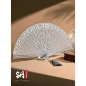 【優選】新中式精鋼古風國風扇子鏤空鐵扇便攜防身功夫太極金屬不鏽鋼摺扇限定