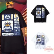  連盛 【HOPE】M-5XL 嘻哈T卹男 寬鬆圖形印花短T 超大號休閒寬鬆體恤 百搭潮流時尚情侶短袖T【滿199發貨】