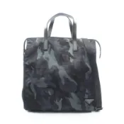 【DOKODEMO】【二手】Prada PRADA 托特包 TESSUTO CAMOUFL 2WAY 黑色/迷彩尼龍 Saffiano 皮革三角形 Logo 托特包 男士二手 B