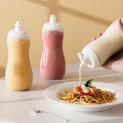 🐷全場免運🐷擠醬瓶食品級番茄沙拉帶刻度醬料瓶蜂蜜蠔油尖嘴擠壓式塑料調料瓶
