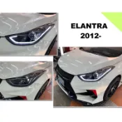 小亞車燈-全新 實車 現代 ELANTRA 12 13 14 2014 R8 導光條 日行燈 遠近魚眼功能 大燈 頭燈