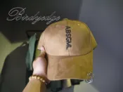 FINDSENSE服飾 潮流老帽 麂皮 復古 扣環 五金 鐵圈 設計 帽子 品牌 歐美 字母 鴨舌帽 棒球帽 非nike af