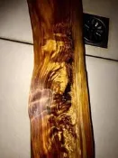 (已售)臺灣黃檜木閃花根瘤珍賞檯　超重油香濃珍稀料　車筆車珠取印創作　臺灣扁柏山材老料扭花閃花　陳穩芬芳　檜木瘤木釘仔瘤