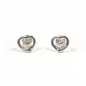 【日本直送 二手美品】蒂芙尼 TIFFANY&Co. 耳環 鏤空愛心 艾爾莎‧佩瑞蒂 銀 925 配件 已翻新