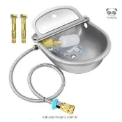 牛用飲水碗 304不鏽鋼浮球式自動飲水器 牛馬羊飲水設備 25E（水碗+水管+膨脹絲2個+美式快接轉換頭）