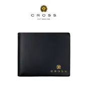 CROSS  頂級 小牛皮 素面 4卡1 零錢袋 男用 短夾 限量2折 附 送禮 提袋 (黑色 全新 專櫃 展示品)