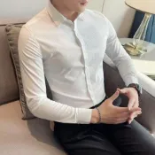 (店+)長袖襯衫男女生防皺免燙質感外搭立領白色商務抗uv防曬寬鬆涼感休閒襯衫速乾輕薄寬版吸濕排汗運動透氣夏天登山防風冰絲男裝襯衫外套上衣