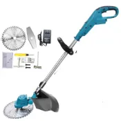 (店+)鋰電無刷電動割草機 低價款 JJ(牧田款)21V(18V) 3.0AH 雙電池 /小型家用除草機/鋰電打草機