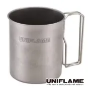 【日本 UNIFLAME】UNIFLAME 鈦提耳杯 650ml 戶外 露營 登山 野炊 餐具 杯子 U666203