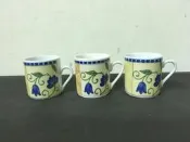 WH28583【四十八號老倉庫】二手 皇瓷 鬱金香 濃縮 咖啡杯 70cc 3杯價【懷舊收藏拍片道具】