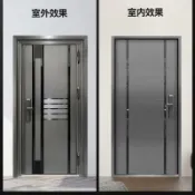 【客製化 支持安裝】佛山定製加厚304不鏽鋼門入戶大門防盜門進戶別墅大門韓式門通風家用防盜門 防曬門 安全進戶門