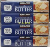 【小如的店】COSTCO好市多代購~KIRKLAND 含鹽奶油塊(453g*4入) 741114