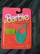 美國進口*全新*正版MATTEL*1984*Barbie Fashion Extras*芭比絨布肩包 手拿包組*娃娃配件