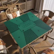 A德州撲克比賽打牌靜音隔音麻將桌布正方形摜蛋撲克棋牌室免洗桌墊新年派對桌遊