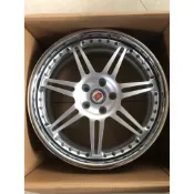 自售正 HRE 591R 19吋 5孔112 8.5J(實寬225mm) ET45 三片式鍛造鋁圈1組4顆已整新