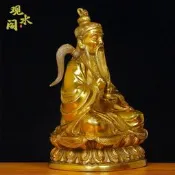 【可開發票】{}純銅太上老君神像擺件道教三清祖師道德天尊家用鎮宅佛像供奉銅像【满额免運】