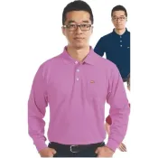小丑魚 長袖 男polo衫 ( 胸前有口袋 吸濕排汗 新健康纖維Polo衫)