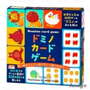 阿米購 日本 DOMINO骨牌接龍遊  動物水果 繪本插畫 益智玩具 桌遊 英文數字 遊戲學習 教具 日文
