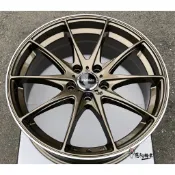 全新鋁圈 代號22 EC 18吋 5孔114.3 5孔108 5孔100 5孔112 亮古銅車邊 類RAYS G25