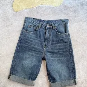 lee / W29 藍綠刷色休閒經典 男丹寧牛仔短褲 自改古著 vintage