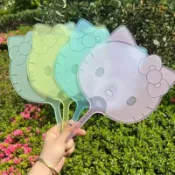 🍀臺灣出貨🍀卡通扇子家用小扇子兒童學生夏季塑料手搖扇夏天便攜隨身大蒲扇