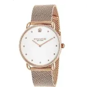 【COACH】官方授權C2 經典米蘭帶時尚腕錶-玫瑰金-36mm-贈高級9入首飾盒(CO14504209)