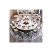 (店+)[全臺上門安裝 可開三聯發票]免運✨含稅 新中式自動大圓桌酒店巖闆餐桌16人20人多人宴會商用火鍋餐桌 