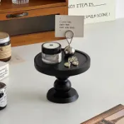 🖤ins風複古木質託盤 擺件玄關鑰匙收納 香薰蠟燭展示盤 臥室首飾置物 托盤 簡約 置物架 木質托盤 木製托盤 木頭托盤