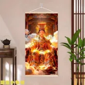🔥台灣出貨🔥媽祖娘娘畫像掛畫精緻掛畫臥室書房玄關免打孔供奉掛畫高檔媽祖像 媽祖 關聖帝君 財神爺 文昌帝君 招財