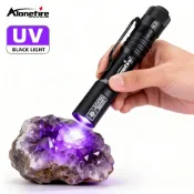 Alonefire P70 迷你紫外線筆燈 365nm LED 手電筒隱形黑光手電筒寵物貓狗癬污漬標記驗鈔燈