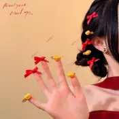 好物⭐2026馬年喜慶髮夾 紅色蝴蝶結髮夾 金元寶髮夾 側邊夾 兒童髮夾 劉海夾 碎髮夾 春節髮飾 新年頭飾 芭蕾風發卡