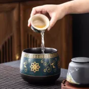 茶洗 陶瓷 茶渣缸 廢水桶 家用 功夫茶道 水盂 杯洗 果皮缸 茶水缸 建水缸 茶具配件