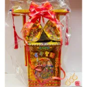 「666」關公燙金金磚元寶桶／紙藝品／關聖帝君／補財庫