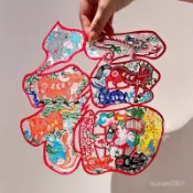 窗花剪紙 剪紙 窗花 福運到~非遺手工剪紙窗花2025年新年裝飾玻璃貼畵蛇年春節日布置 0DEI