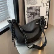 👝👝👝日韓休閒百搭男女通用單肩餃子包簡約輕便尼龍布大容量單肩斜挎包