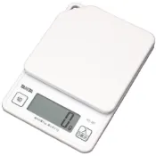 Tanita 烹飪秤 KD-187 WH，以 1 克為增量，最多可稱量 1 公斤，包含方便存放的掛鉤孔，白色，廚房秤，烹