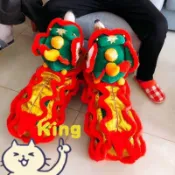 【臺灣出貨】舞獅造型寵物服飾 貓咪狗狗同款搞怪衣 新年喜慶獅子裝 可愛趣味變裝服 小型犬貓適用 節日拍照道具